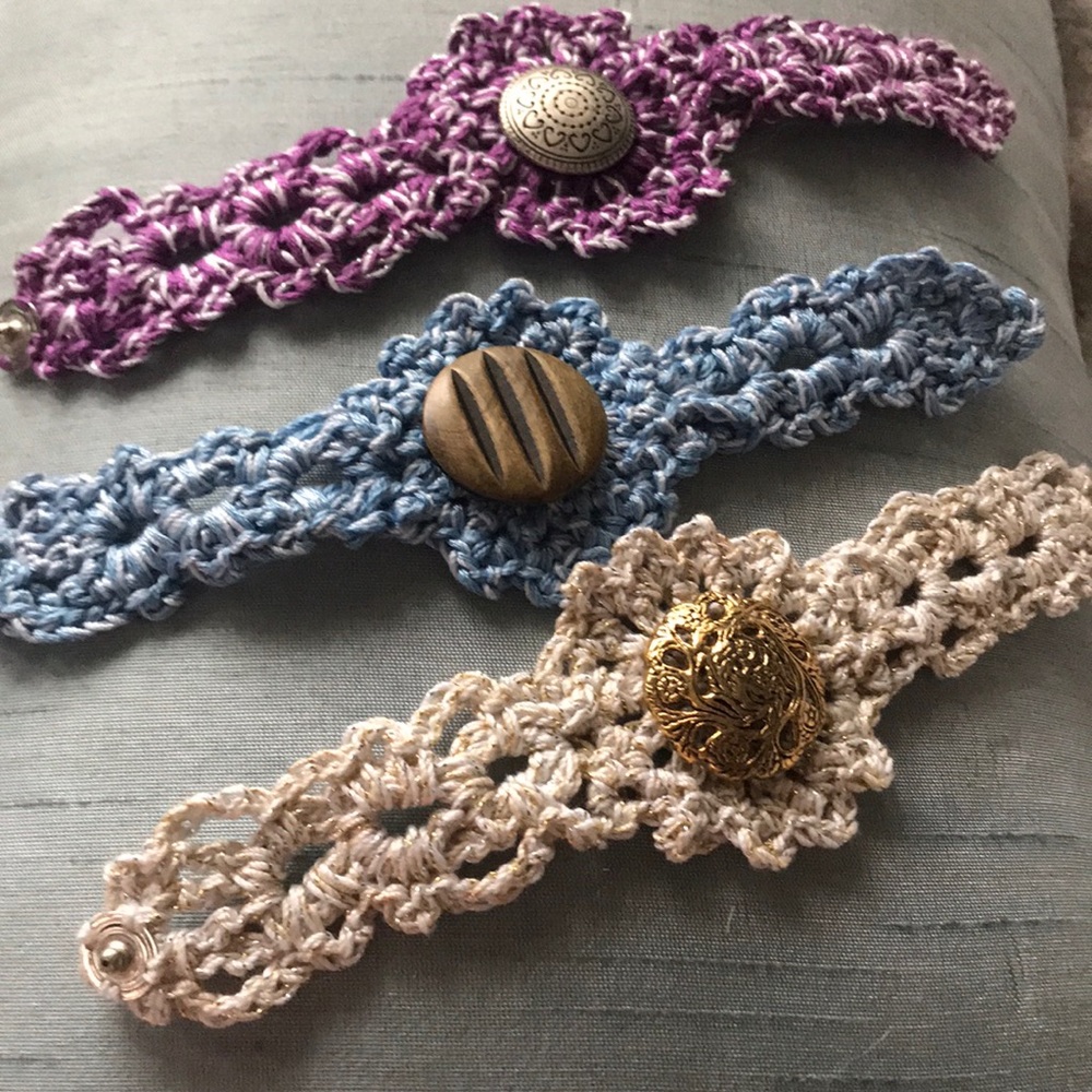 Crocheted Cuff Bracelets